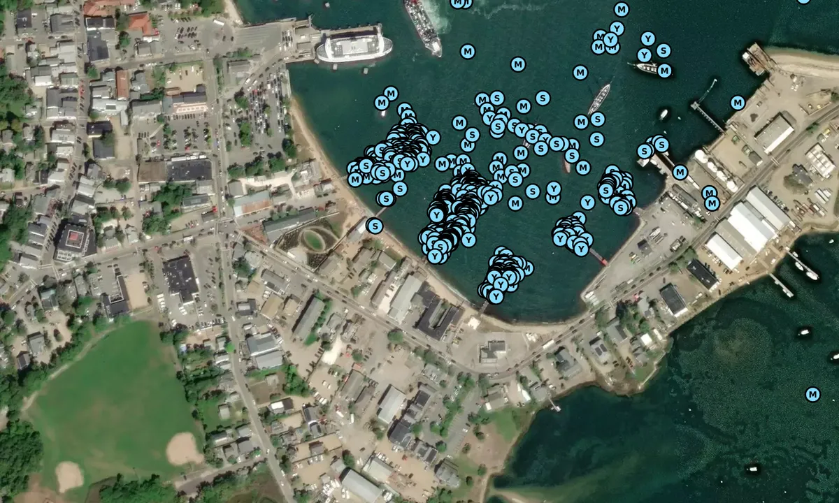 Satelite image of Vineyard Haven Marina
