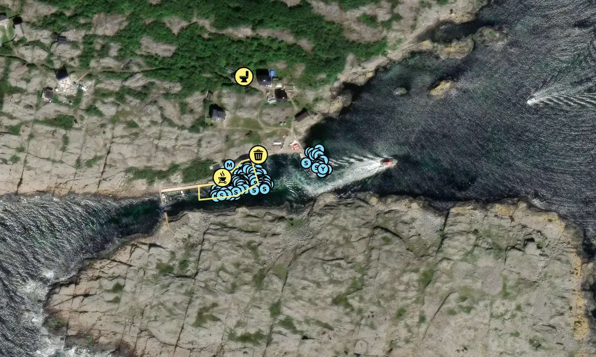 Satelite image of Vinga Fyr Gästhamn