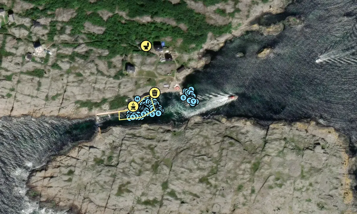 Satelite image of Vinga Fyr Gästhamn