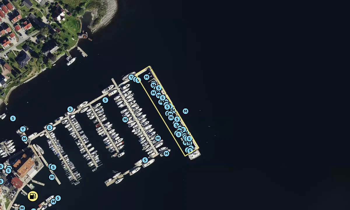 Satelite image of Vollen Marina Gjestehavn