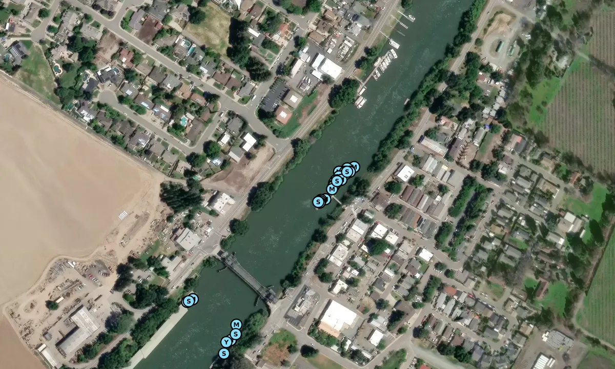 Satelite image of Walnut Grove Public Dock
