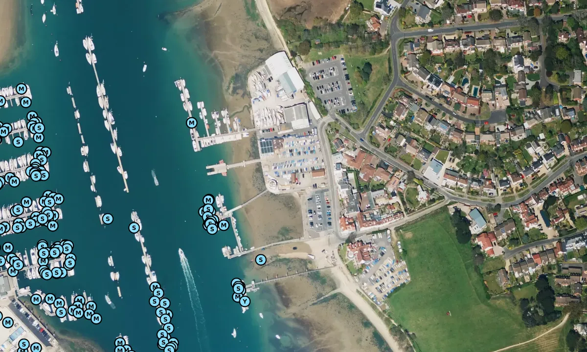 Satelite image of Warsash Jetty