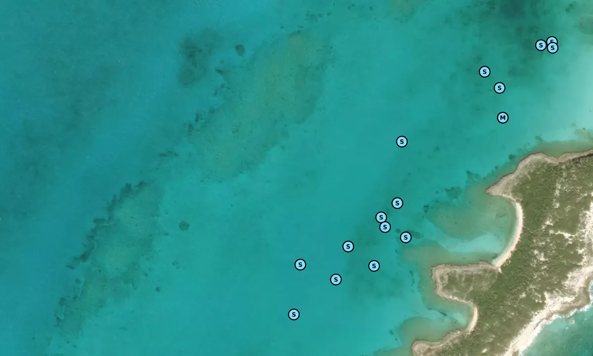 Satelite image of Water Cay