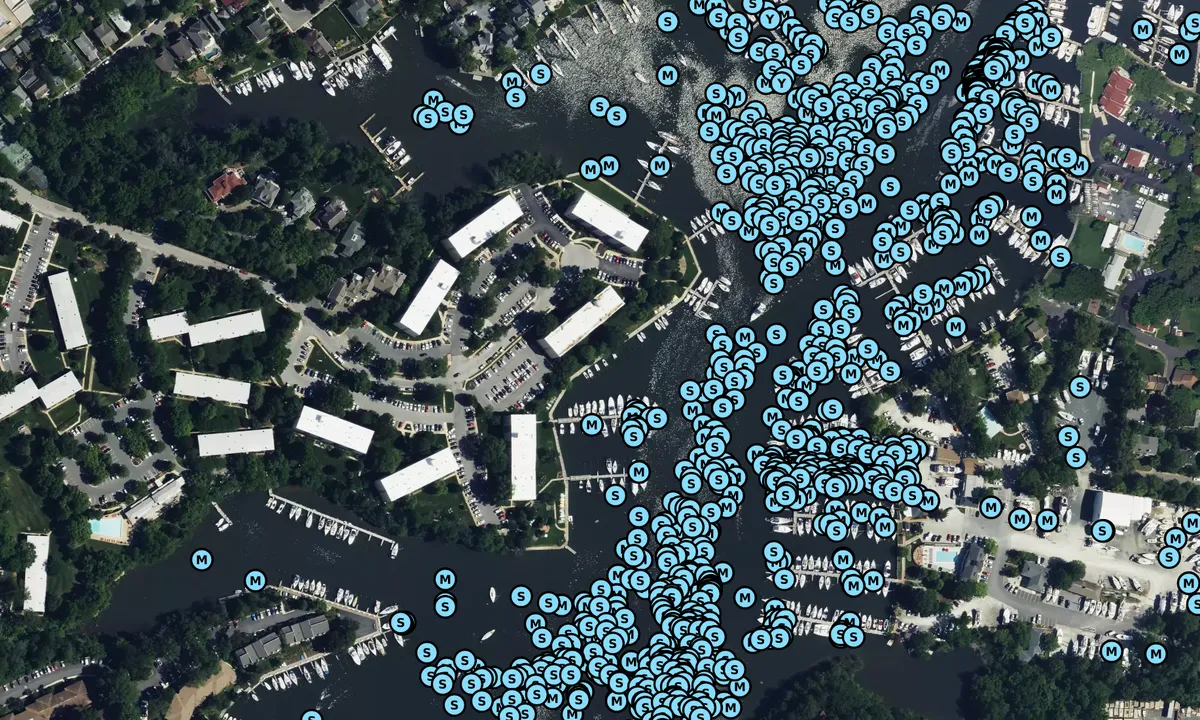 Satelite image of Watergate Pointe Marina