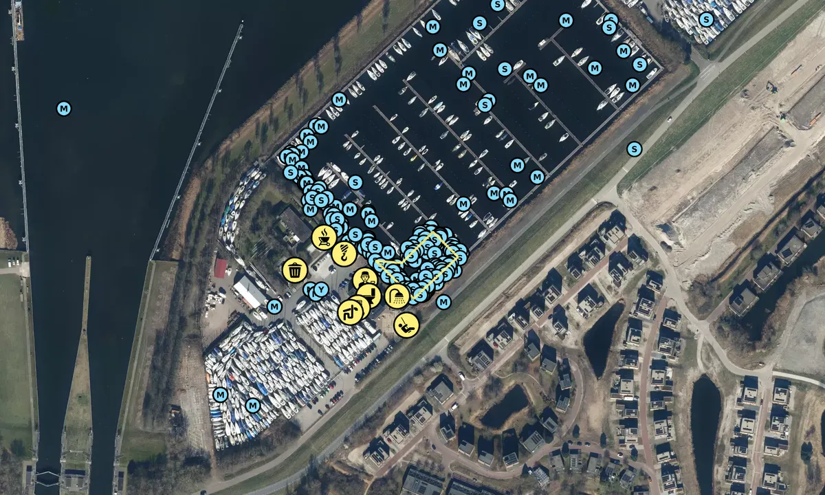 Satelite image of Watersport Vereniging Lelystad