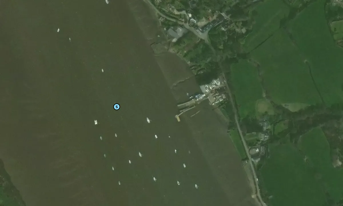 Satelite image of Weir Quay Boatyard