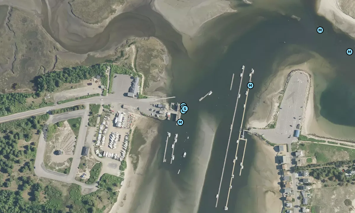 Satelite image of Wells Harbor Town Docks
