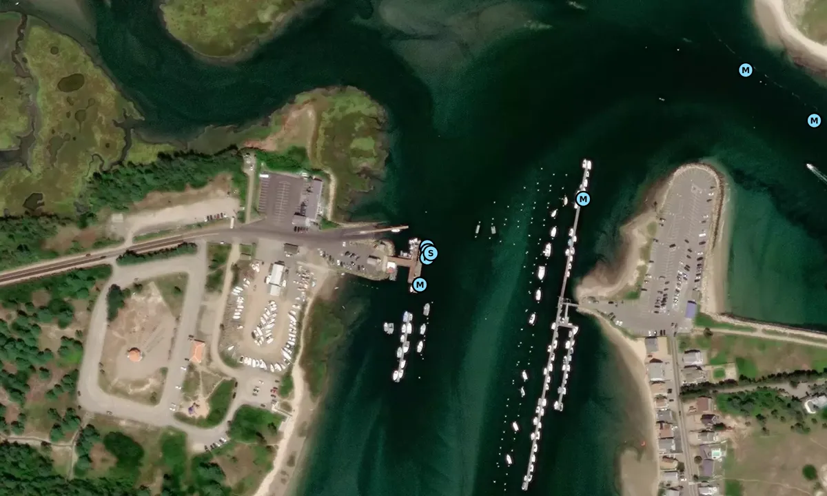 Satelite image of Wells Harbor Town Docks