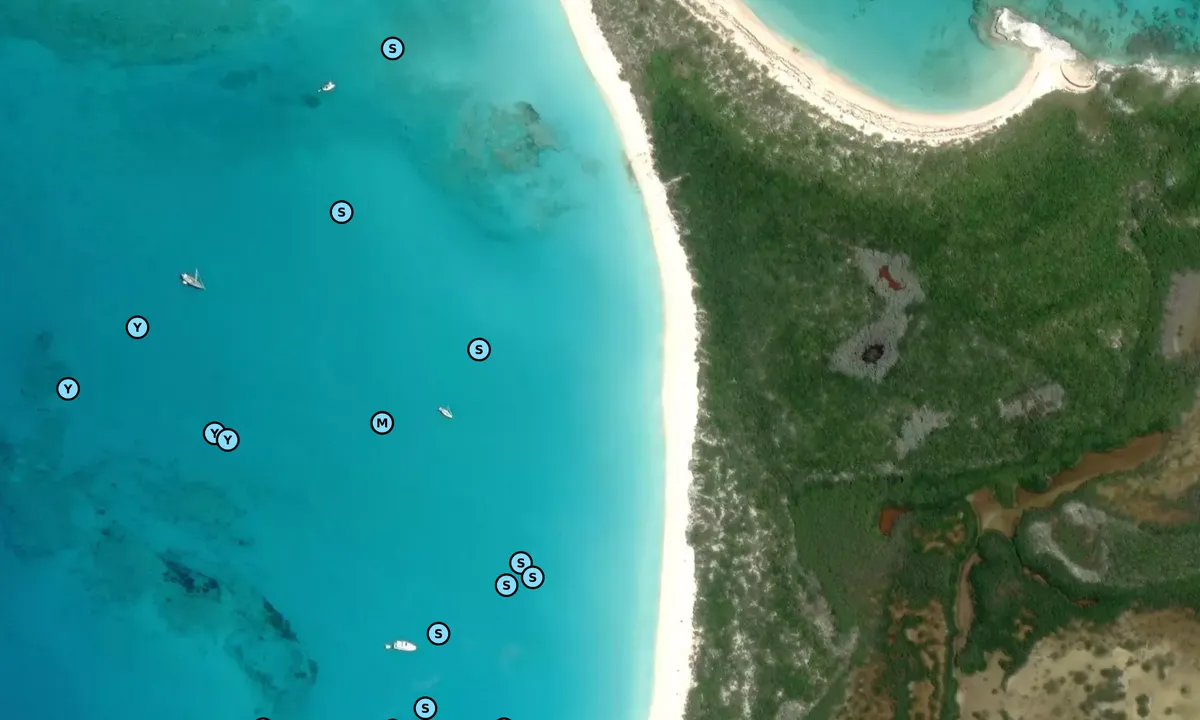 Satelite image of West Bay 1