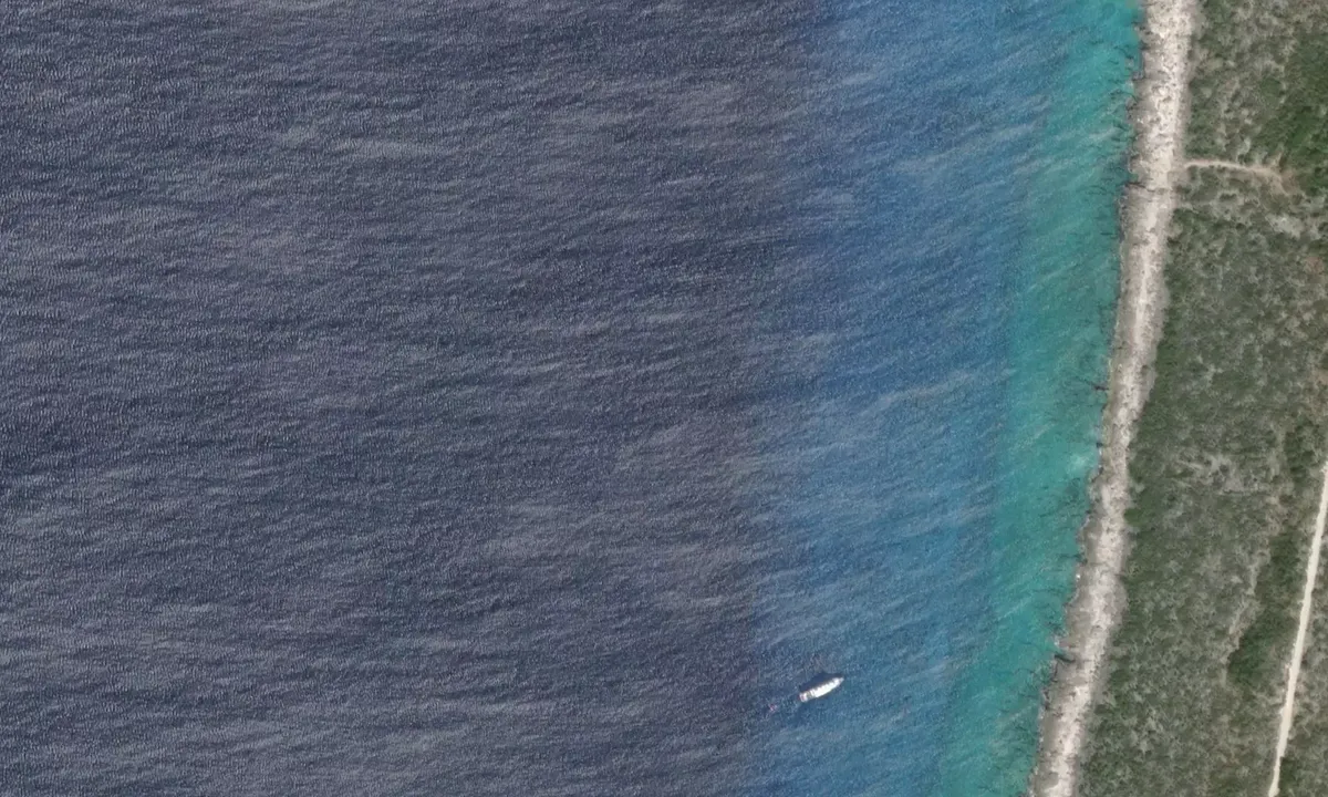 Satelite image of West Caicos (moorings)