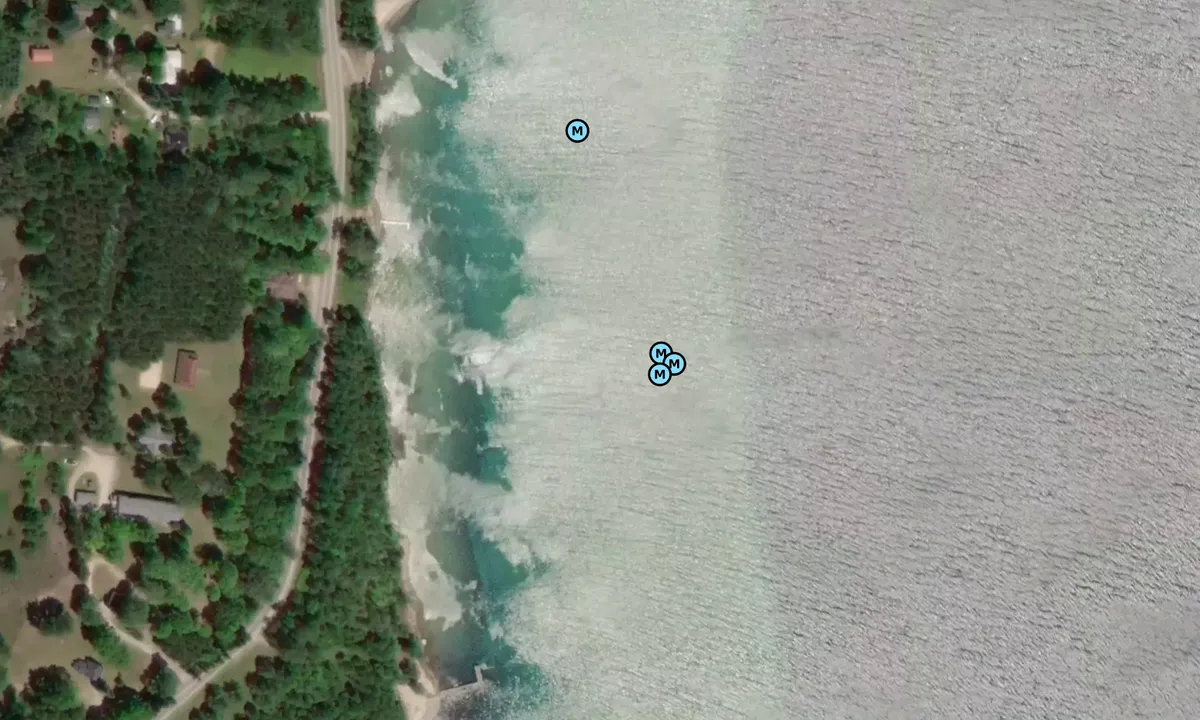 Satelite image of West Omena Bay