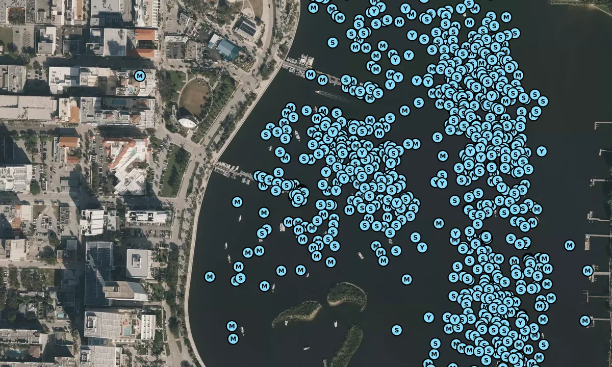 Satelite image of West Palm Municipal Docks