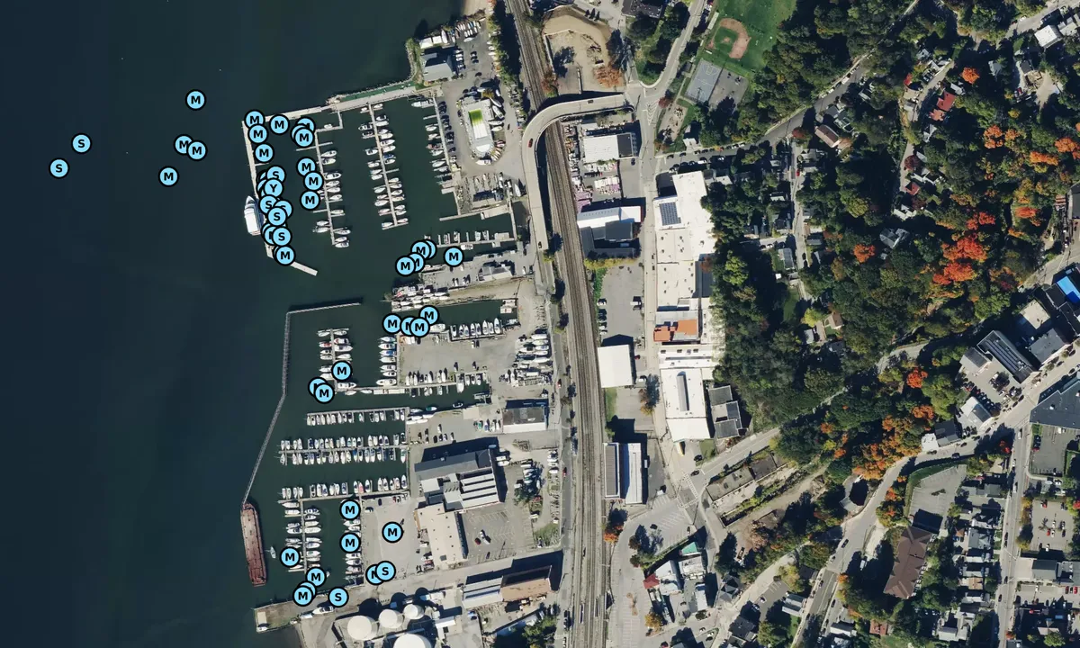 Satelite image of Westerly Marina - Ossining