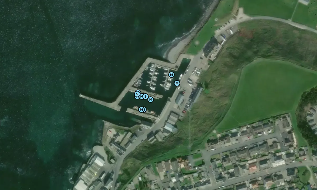 Satelite image of Whitehills Harbour and Marina