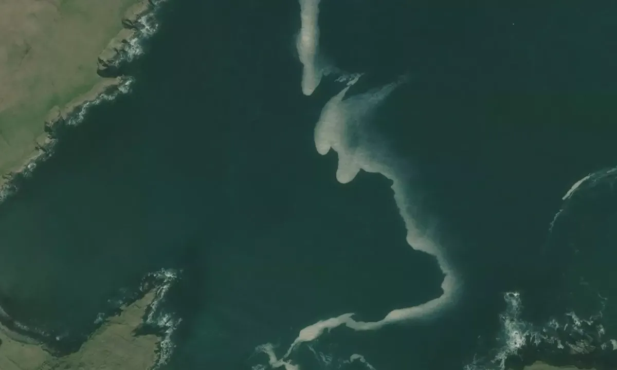 Satelite image of Wick of Gruting (East)
