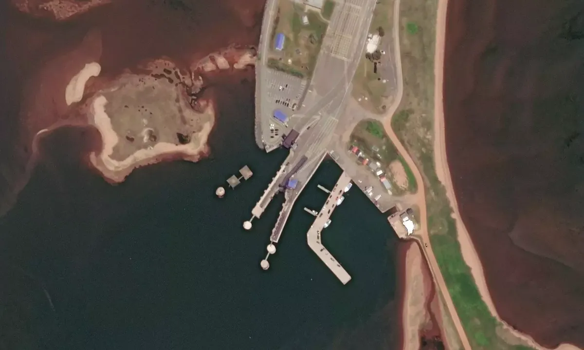 Satelite image of Wood Island Ferry Wharf