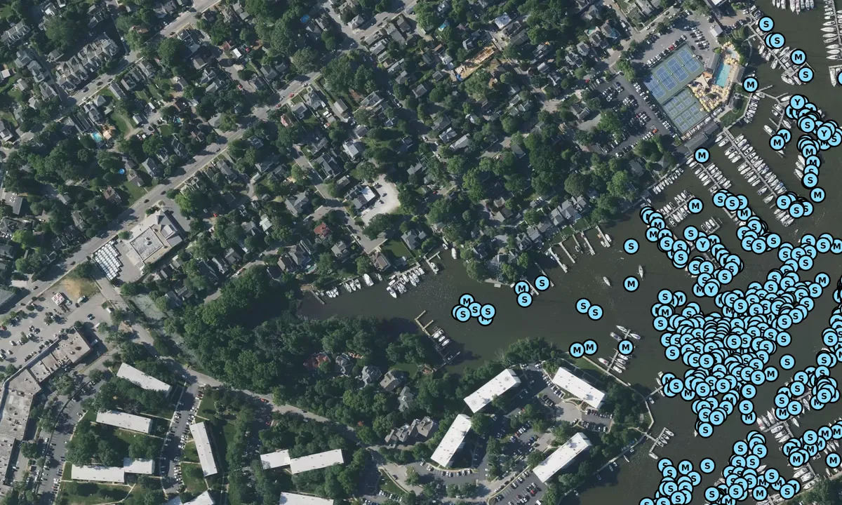 Satelite image of Woodsback Marina