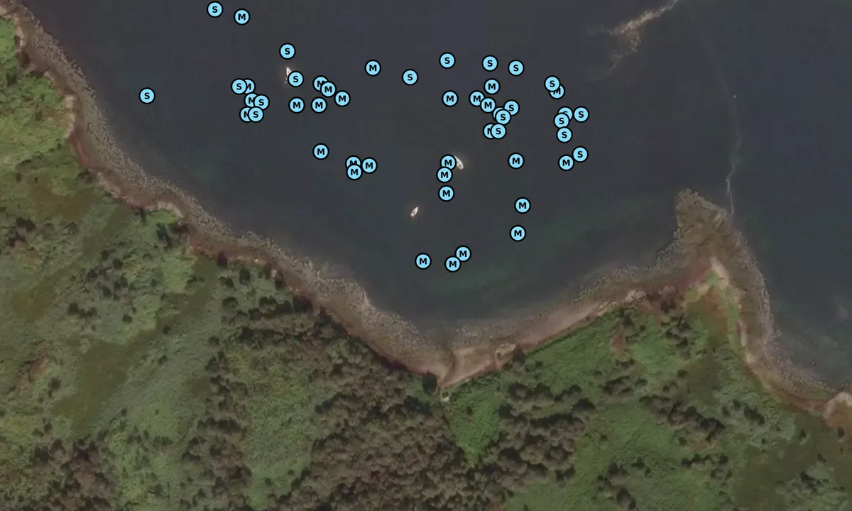 Satelite image of Wreck Bay