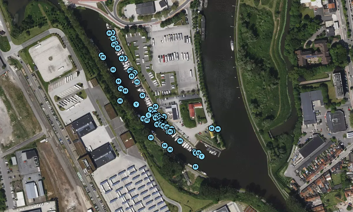 Satelite image of Yachtclub Flandria Brugge