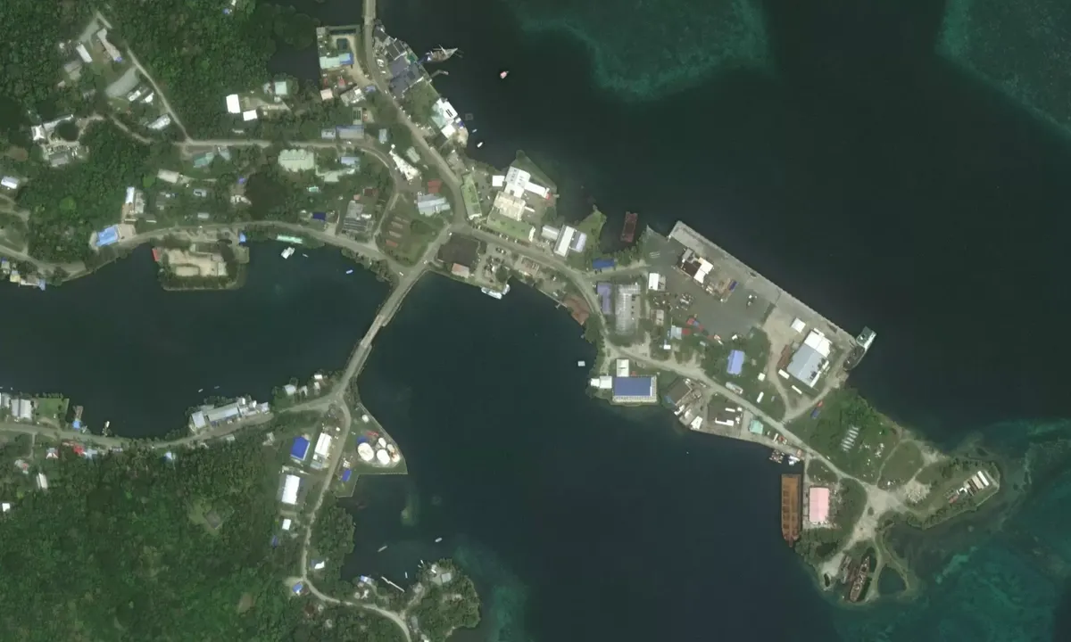 Flyfoto av Yap Anchorage