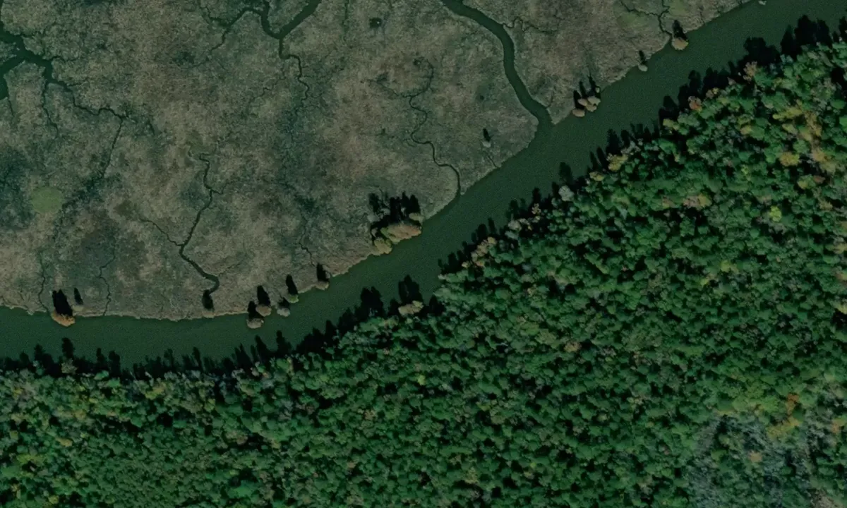 Satelite image of Yarmouth Creek Anchorage