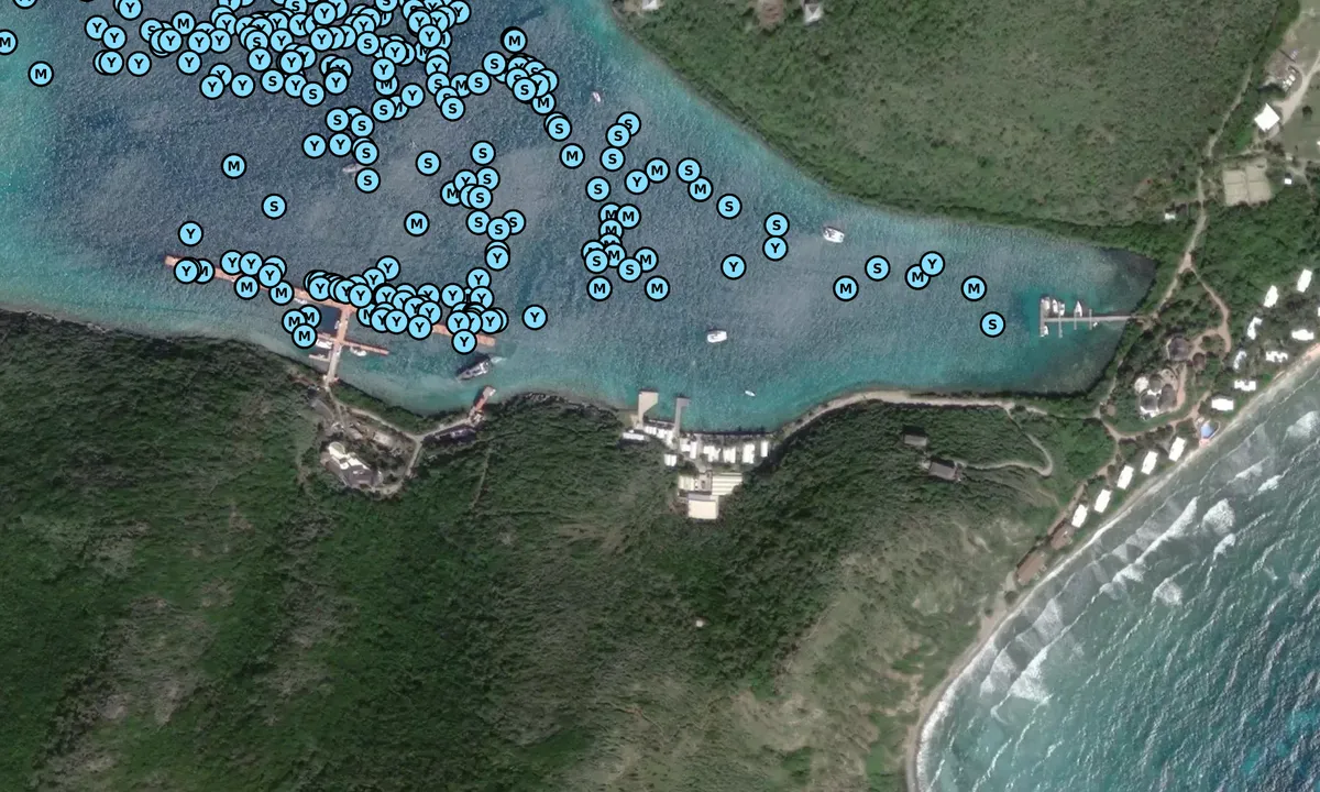 Satelite image of YCCS Marina Virgin Gorda