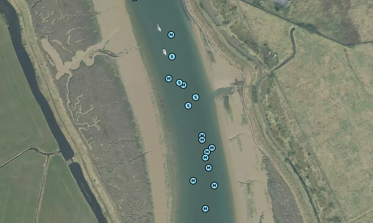 Satelite image of Yolkesfleet Creek