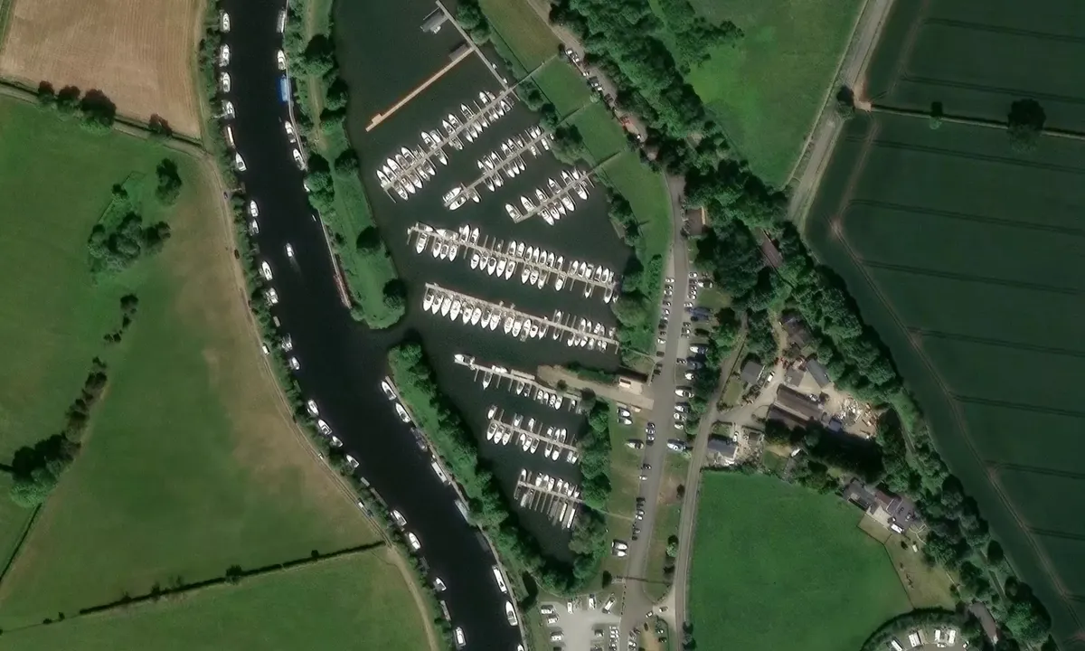 Satelite image of York Marina - Naburn