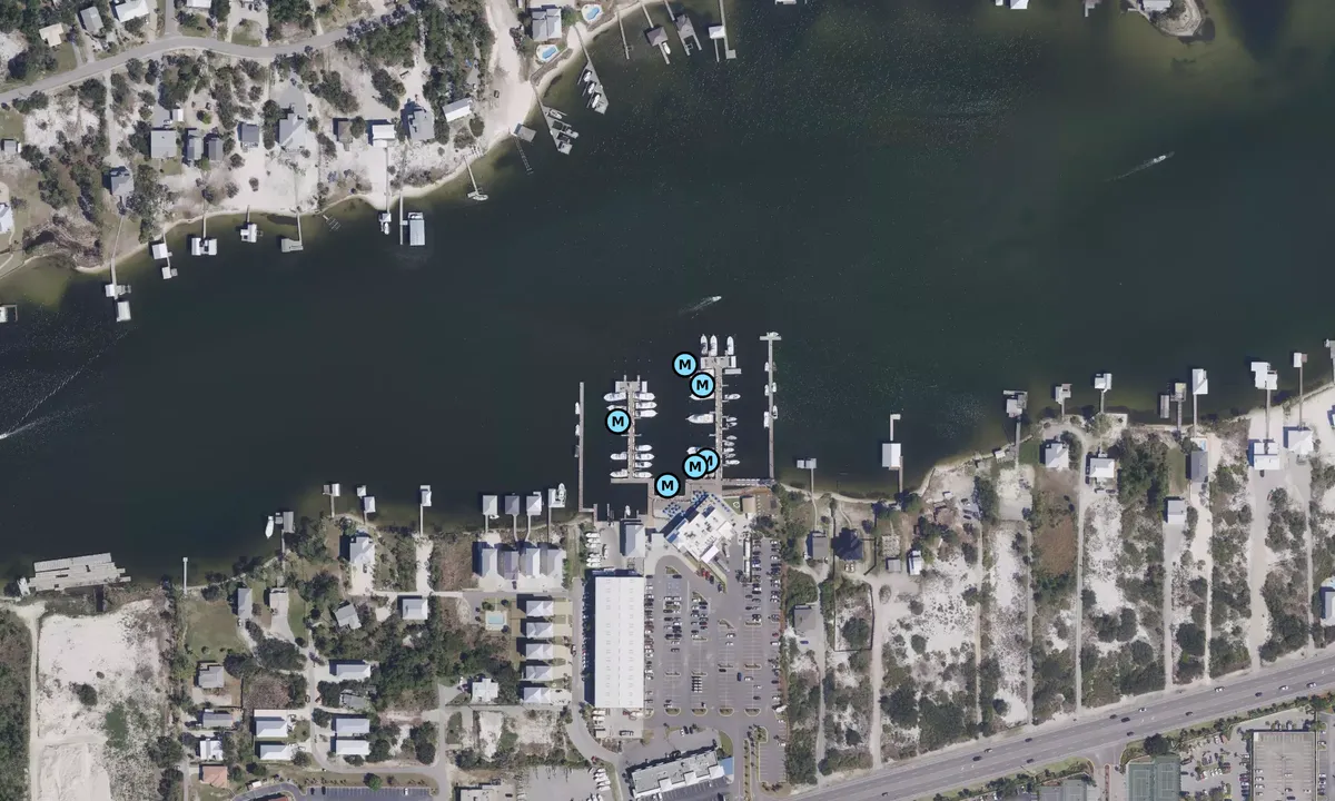 Satelite image of Zeke's Landing Marina