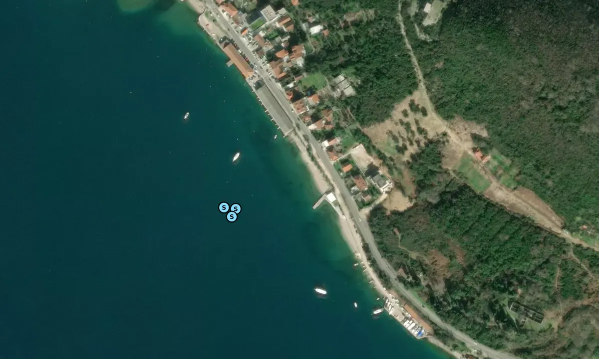 Satelite image of Zmijica Beach