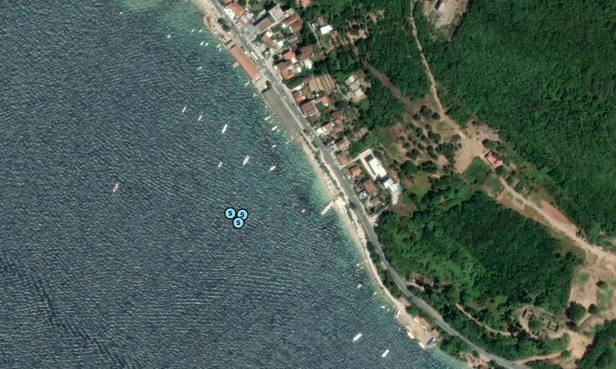 Satelite image of Zmijica Beach